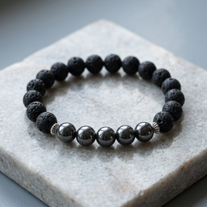 Gema de turmalina negra, pulseras de Lava - Product Image 5