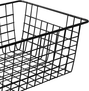 Upright Freezer Storage Baskets Black Wire Storage <b>Bins</b> <b>Large</b> Basket for Freezer Pantry Bathroom Organizing - Product Image 6