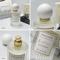 Парфюмерная вода Bright Love Crystal Bright Rose Pear для женщин, 50 мл, спрей, оптом, с индивидуальным логотипом