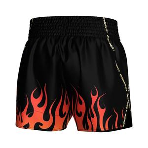Shorts d'entraînement Muay Thai Kickboxing MMA à motif flamme, conçus pour la flexibilité - Product Image 4