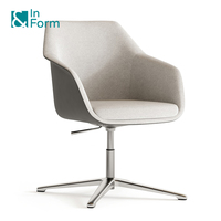 Fauteuil de réception confortable à assise moelleuse, base en métal robuste, support solide, mousse durcie à froid, chaises de bureau et de salle d'attente