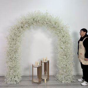Handmade White babysbreath <b>Silk</b> Artificial <b>flower</b> garland for arch Backdrop Row Arch Wedding Decorations Supplies - Product Image 1