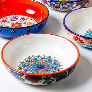 Vaisselle en céramique peinte à la main, style pastoral, assiettes ménagères, assiettes à manger - Product Image 4