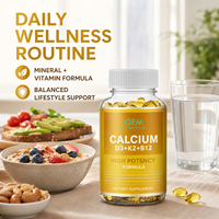 Gélules de calcium, vitamine D3, K2 et B12, ingrédients naturels, adaptées aux adultes, soutien immunitaire osseux, multivitamines adaptées aux femmes enceintes