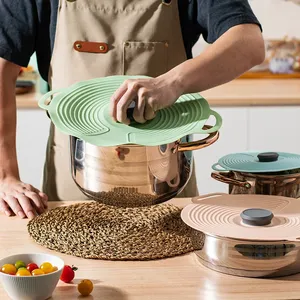 Couvre-aliments universel en silicone auto-scellant réutilisable pour bols, casseroles et poêles, pour conserver les aliments frais - Product Image 1