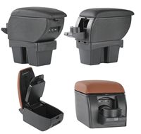 Boîte de rangement pour accoudoir de console centrale, accessoires de décoration et de style automobile