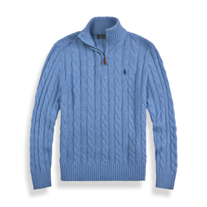 <span class=keywords><strong>Maglione</strong></span> <span class=keywords><strong>Polo</strong></span> RL Personalizzato da <span class=keywords><strong>Uomo</strong></span> in Lana e Cotone con Collo a Girocollo, Lavorazione a Trecce, Casual, Prodotto da Ralphes - Product Image 2