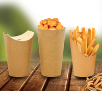Gobelets en papier kraft jetables Boîtes à frites