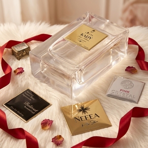 Adesivi in metallo con profumo personalizzato-incisione Vintage in rame, stampato con Volume di note di fragranza, per le donne e gli uomini bottiglie di profumo - Product Image 2