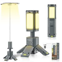 Lanterne de camping solaire multifonctionnelle pliable, rechargeable par USB, étanche, portable, à suspendre, pour les voyages