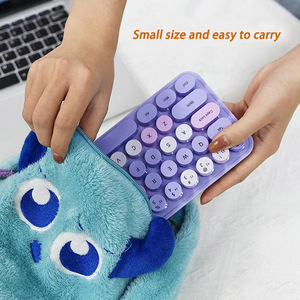 Combo de Teclado y Ratón Inalámbrico OEM Retro de Alta Calidad con Teclas DOT, 2.4Ghz, Diseño Dulce y Lindo, Ideal para Regalo - Product Image 4