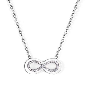 Nouveau design, lignes simples, collier pendentif en acier inoxydable plaqué argent, bijou tendance, populaire, exquis et élégant. - Product Image 1