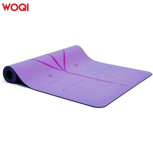 Tapis de yoga Woqi TPE 6 mm violet foncé antidérapant pour exercices à domicile et mise en forme, usage unisexe - Product Image 1