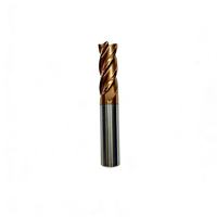 Fraise CNC en carbure à grain ultrafin HRC 60 D8 avec revêtement TiAISiN, 4 dents, pour fraisage en montée, personnalisable OEM/ODM