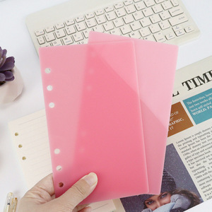 A6 Glitter Acrylic Hard Plastic 6-Ring Binder Cover Clear Plastic <strong>Blank</strong> <strong>Notebook</strong> Dividers Budgeting Promotional <strong>Notebook</strong> - Product Image 3