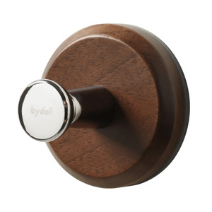 Walnut Round Suction <b>Hook</b> Wall Mounted Punch Free Bathroom <b>Kitchen</b> Storage <b>Hook</b> - Product Image 5