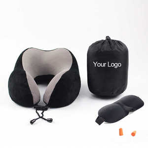 Oreiller de <span class=keywords><strong>cou</strong></span> de voyage de haute qualité avec polyester tricoté en mousse à mémoire de forme pour l'avion et l'hôtel Caractéristiques chauffantes et de refroidissement - Product Image 5