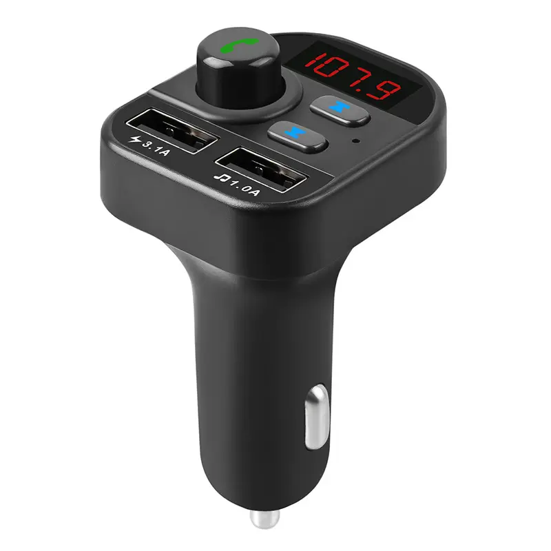 805E car charger dual USB multi-function wireless hands free car BT kit Read TF card/USB music car wireless Fm transmitters