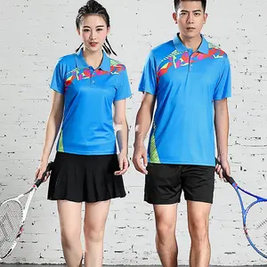 Groothandel volleybal uniform vrouwen-Lichtblauw Badminton Jerseys Shorts Rokken Mannen Vrouwen Kids Tennis Wear Custom Made Logo Volleybal Uniform
