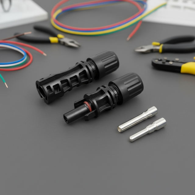 1500V IP68 MC4 Compatible Solar PV Connector Male Female Pair for 2.5-6mm² Photovoltaic Cable