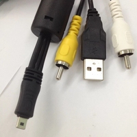 Câble USB 8 broches pour données SYNC +AV A/V TV pour appareil photo UC-E6