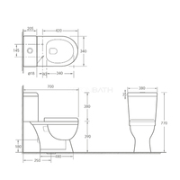 WC moderne Ortonbath à double chasse, cuvette en céramique, haute qualité, économie d'eau, sanitaire à poser au sol