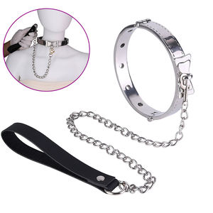 Le plus nouveau collier d'arc de <span class=keywords><strong>Bondage</strong></span> réglable pour le collier fétiche d'acier inoxydable de débutant avec des jouets fétichistes de jeu de rôle soumis de Couple de cloche - Product Image 1