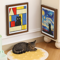 Tapis à gratter pour chat en sisal encadré, installation sans perçage, adapté aux locataires, alternative durable au carton pour griffoir vertical