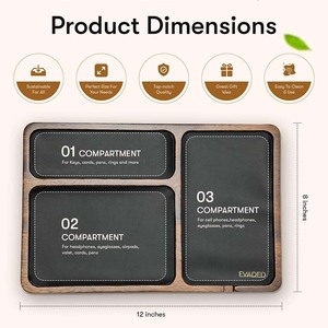 Plateau <span class=keywords><strong>de</strong></span> <span class=keywords><strong>valet</strong></span> en bois <span class=keywords><strong>de</strong></span> noyer et cuir <span class=keywords><strong>de</strong></span> qualité supérieure support <span class=keywords><strong>de</strong></span> <span class=keywords><strong>nuit</strong></span> plateau <span class=keywords><strong>de</strong></span> vanité organisateur <span class=keywords><strong>de</strong></span> bureau stockage et organisateur <span class=keywords><strong>de</strong></span> lunettes <span class=keywords><strong>de</strong></span> soleil - Product Image 4