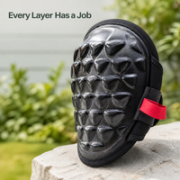 Genouillères OEM en EVA confortables, coque nervurée moulée et intérieur en PE souple, sangles en néoprène pour travaux à genoux, bricolage et jardinage