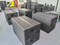 ACTPRO SW221 Double Subwoofer 21 Pouces Équipement Spécial pour Spectacles à Grande Échelle Subwoofer Puissant Double Woofer 18 Pouces
