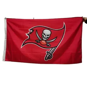 Custom 100%polyester Tampa Bay Buccaneers 3' x 5' Flag with Grommets