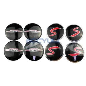 4PCS 56mm Car Wheel Center Hub Cover Emblem Sticker pour <span class=keywords><strong>MINI</strong></span> <span class=keywords><strong>Cooper</strong></span> John Works JCW R56 R50 F56 R52 R53 R55 Exterior Accessories - Product Image 1