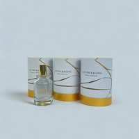 Coffret Cadeau de Parfum Premium avec Insert Cylindrique en EVA, Taille Personnalisée, Logo, Emballage de Luxe pour Fragrances, Estampage Élégant sur Papier Kraft