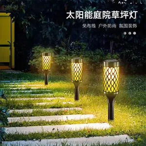 Éclairage extérieur imperméable de jardin de rue luces solares para jardin Lumière de pointe à énergie solaire de Led multicolores blanc chaud