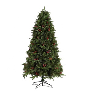 Decoraciones artificiales <span class=keywords><strong>de</strong></span> Navidad, árbol <span class=keywords><strong>de</strong></span> Navidad con bisagras <span class=keywords><strong>de</strong></span> <span class=keywords><strong>abeto</strong></span> completo con maletero marrón - Product Image 6