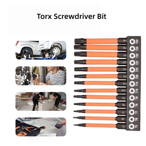 Juego de Puntas de Destornillador Torx T5-T40, Punta de Acero Aleado S2 de 6 Puntas, Longitud de 75/100/150 mm, 13 Piezas Disponibles en Caja de Plástico/Bolsa de Polietileno - Product Image 3