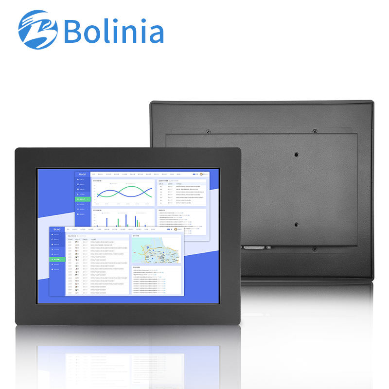 10.4/10 Inch Industrial Embedded Monitor Metal Case Resistive Touch Screen Wall-Mounted VESA VGA Port TFT-LCD Display in Stock