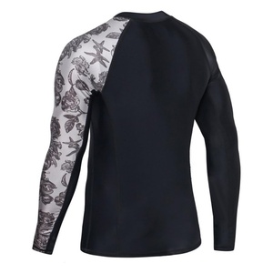 Custom Rash Guard Men Sublimation <b>Printed</b> Polyester Rash Guard Gym <b>Surfing</b> Diving Rashguard Compression Shirts Rash Vest - Product Image 3