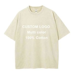 Design Wholesale Men's T-<b>shirts</b> Plain Heavyweight Cotton Acid Washed T <b>Shirt</b> Custom Logo Oversized T <b>Shirt</b> Men - Product Image 5