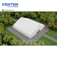 Tienda de aluminio para eventos, carpa de gran tamaño con estructura de almacén, curvo, transparente, personalizada de fábrica, alta calidad