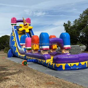 GMY Inflatables, Tobogán Inflable Comercial con Diseño de Bandera Americana, Tobogán Acuático Inflable Gigante para Niños y Adultos - Product Image 6