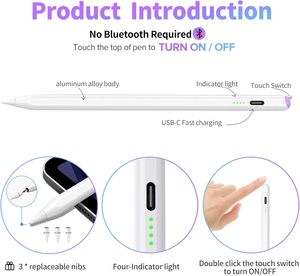 ปากกาสไตลัสไอแพด เอ็มสวินนี่ชาร์จเร็วด้วยแม่เหล็ก รุ่นที่ 2 สำหรับไอแพดโปร 11/12.<span class=keywords><strong>9</strong></span> นิ้ว แอร์ 3/4/5 มินิ 5/6/7/8/<span class=keywords><strong>9</strong></span>/10 7 - Product Image 3