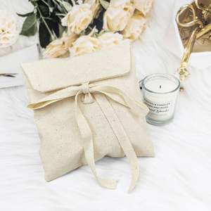 Custom Logo Organic Cotton Reusable Dust Bag Recyclable Feature Socks and Watches Packaging Flap Screen Printing - Product Image 4