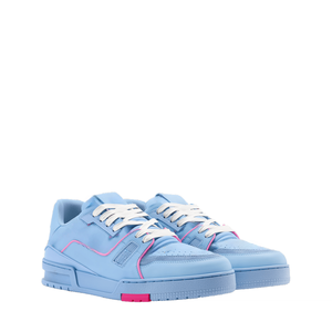 Trainer Sports And Leisure Shoes Are Refreshing Light Blue Delicate Smooth Leather Retro High-<b>End</b> Sports Shoes Comfortable - Product Image 1