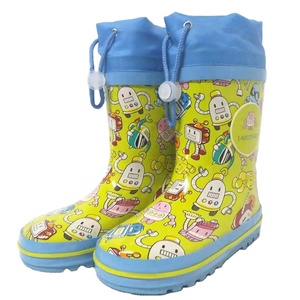 Bottes de pluie en caoutchouc intelligentes pour enfants avec col en nylon et doublure en polaire chaude - Product Image 1