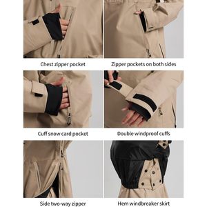 Conjunto de Chaqueta y Pantalones de Esquí para Mujer, Personalizado, Impermeable 15K, Transpirable 10K, Traje de Nieve Cortavientos - Product Image 4