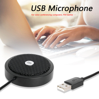 Micrófono de Condensador Cardioide USB para Videoconferencias, PC, PS4, Grabación en Estudio Casero, Teléfono Móvil, Cableado, Metálico, de Escritorio