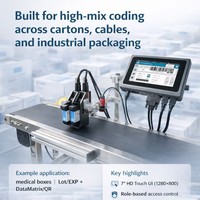 Nueva Impresora Industrial de Inyección de Tinta Térmica en Línea DOCOD T200E 2026, 12.7MM TIJ, Máquina de Codificación de Fechas de Caducidad y Códigos de Barras para Envases de Alimentos
