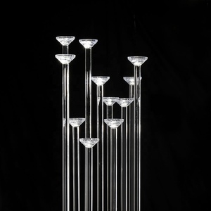MH-Y033 <span class=keywords><strong>11</strong></span> brazos candelabro con titular de la Copa de cristal titular de la vela para candelabro boda decoración - Product Image 3
